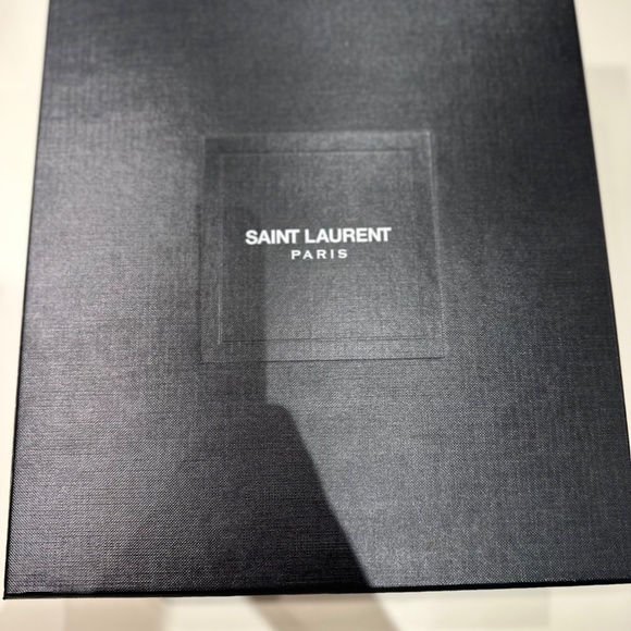 Saint Laurent Tribute 105MM Patent Leather Platform Sandals - Picture 5 of 5